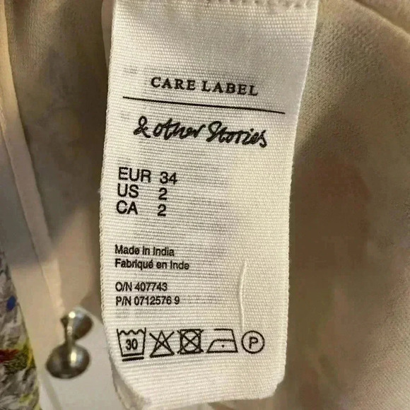 Paris Atelier & Other Stories Foral Bib Dress Size 2 - Picture 10 of 16